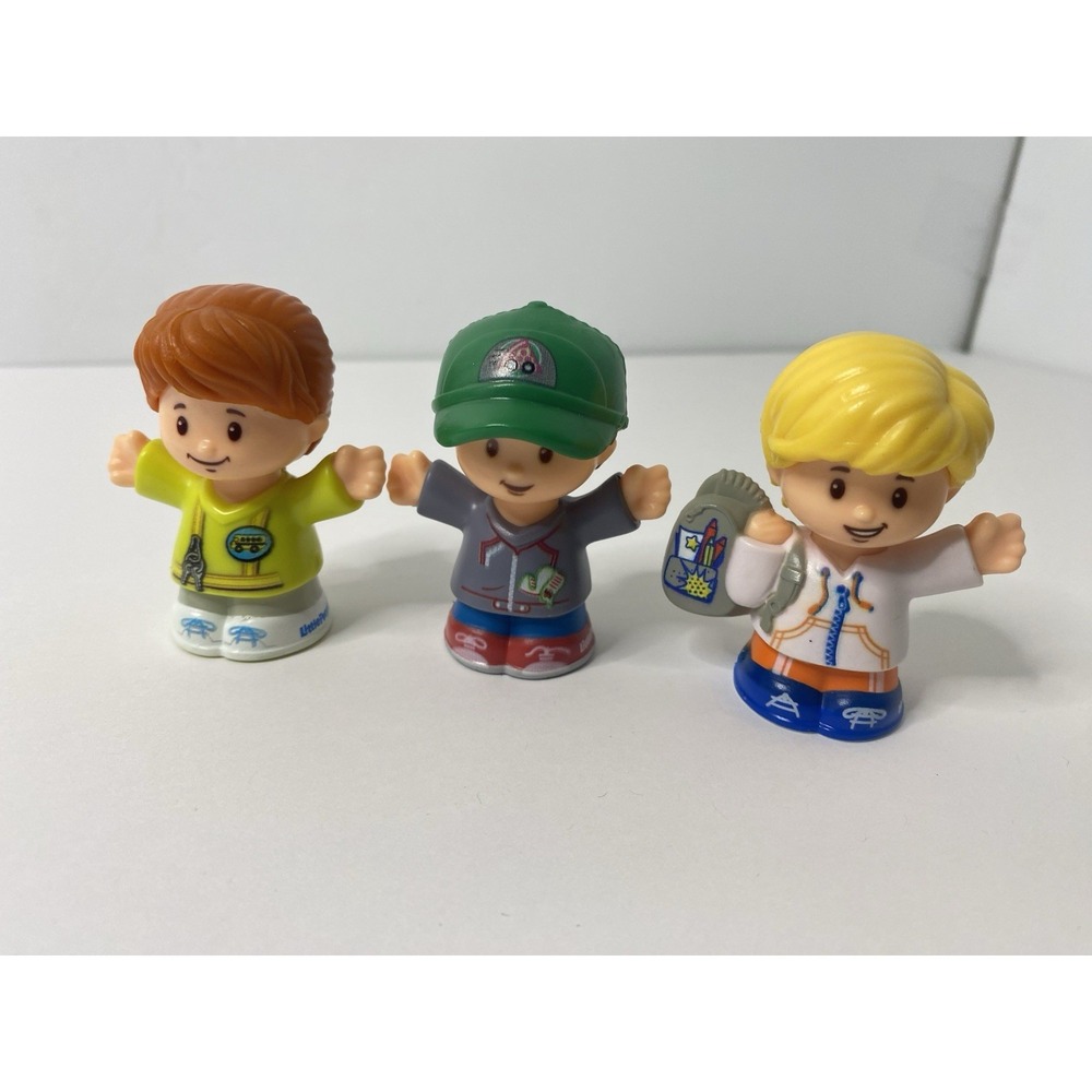 Fisher Price Little People Sit W/ Me School Bus Emily Eddie & Pizza Delivery Boy